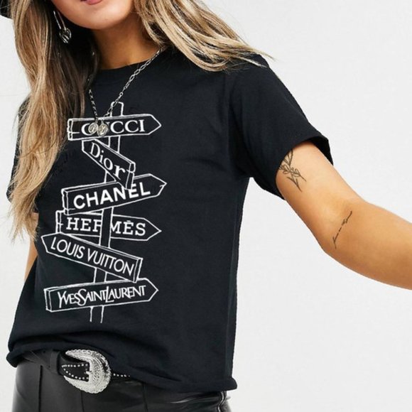 ACCB Apparel Tops - Black Luxury Brand Tee